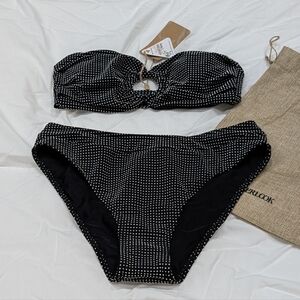 BNWT / Berlook / XL / Polka Dot O-Ring Strapless Bikini